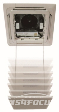 (주)릴테크가 개발한 에어컨승강장치. 사진제공=국감자료 캡쳐