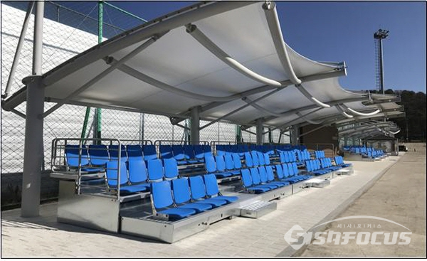 파주시 법원체육공원 관람석 설치 현장[사진/파주시]