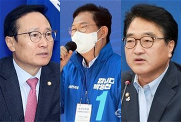 (왼쪽부터)더불어민주당 홍영표 의원, 송영길 의원, 우원식 의원. 사진 / 시사신문DB