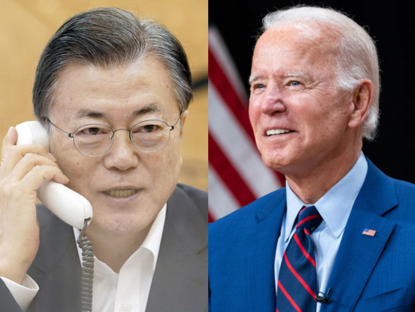 문재인 대통령이 바이든 대통령 취임이후 첫 대면 정상회담을 갖는다 / ⓒ청와대, 백악관