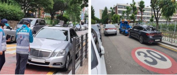 불법 주정차 단속 및 견인조치 모습 / ⓒ서울시 제공