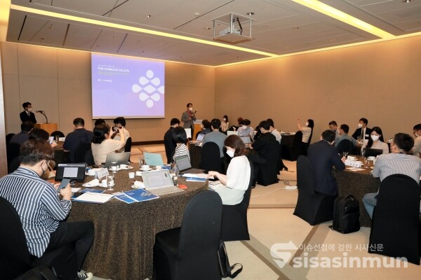 큐라클이 기자간담회를 가지고 있다. [사진 /오훈 기자]