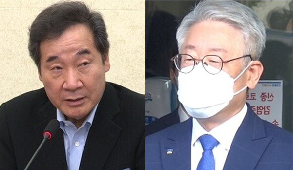 이낙연 더불어민주당 전 대표(좌)와 이재명 경기도지사(우). 시사포커스DB