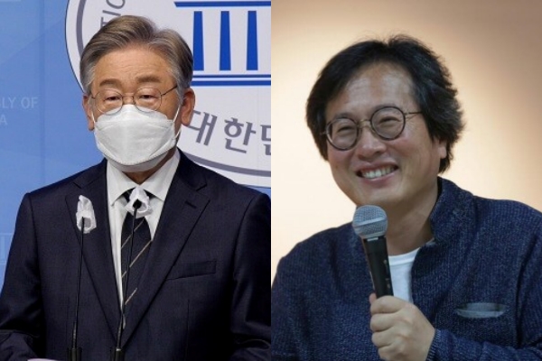 이재명 경기도지사(좌)와 황교익 경기관광공사 내정자(우). 사진 / 시사포커스DB, ⓒ황교익 페이스북