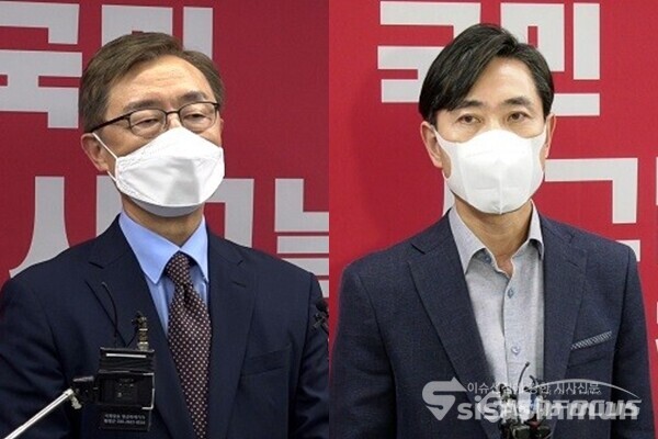 최재형 전 감사원장(좌)과 하태경 국민의힘 의원(우). 사진 / 권민구 기자