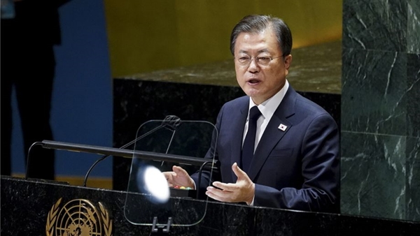 문재인 대통령이 유엔총회에서 연설하고 있다. ⓒ청와대