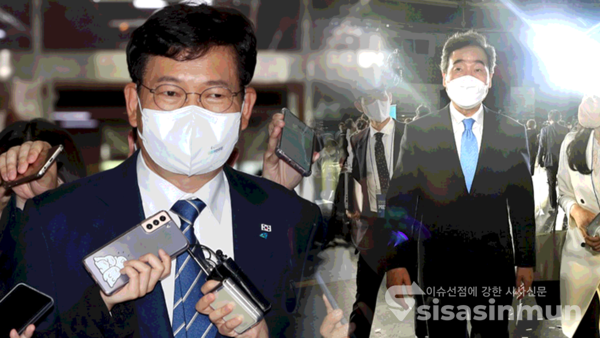 송영길 민주당 대표(좌)와 이낙연 전 민주당 대표(우). 사진 / 시사신문DB