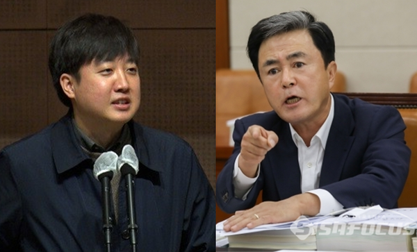 국민의힘 이준석 당대표(좌)와 3선의 중진인 김태흠 의원(우). 시사포커스DB