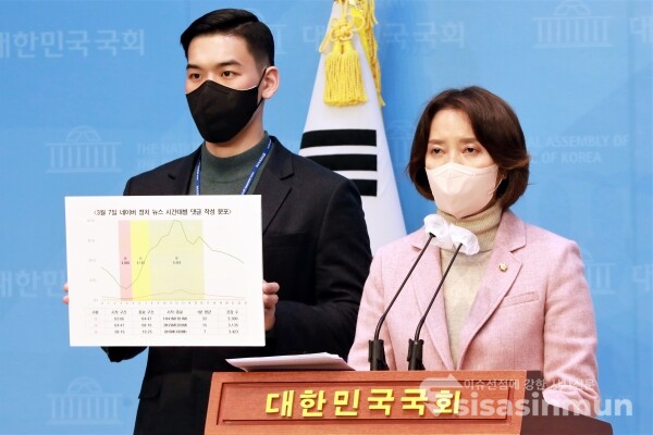 이영 국민의힘 의원이 기자회견을 하고 있다. [사진 /오훈 기자]