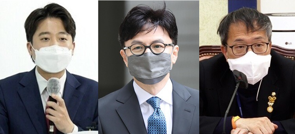 (왼쪽부터) 이준석 국민의힘 대표, 한동훈 사법연수원 부원장, 박주민 더불어민주당 의원. 시사포커스DB
