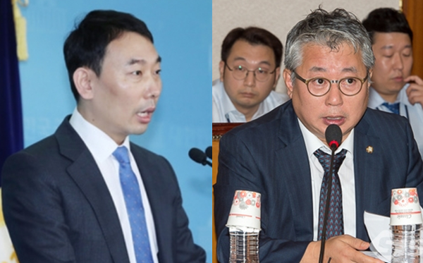 더불어민주당 김용민 의원(좌)과 조응천 비상대책위원(우). 시사포커스DB