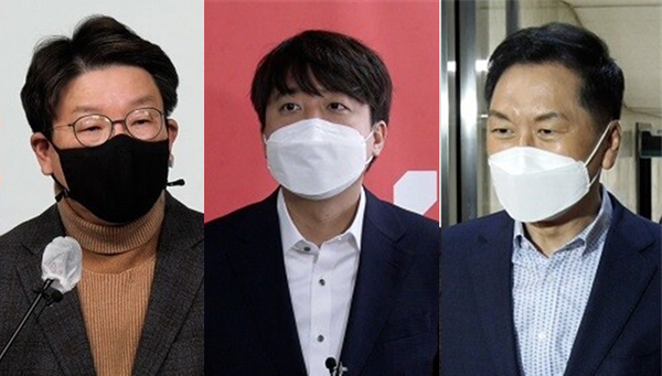 '윤핵관'으로 불리는 권성동 국민의힘 의원, 이준석 국민의힘 당대표, 김기현 국민의힘 원내대표. 시사포커스DB