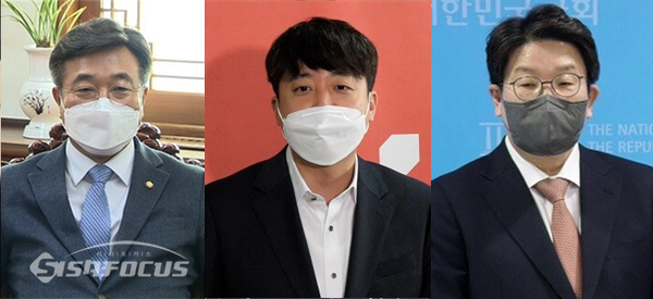 (왼쪽부터) 윤호중 더불어민주당 비상대책위원장, 이준석 국민의힘 대표, 권성동 국민의힘 원내대표. 시사포커스DB