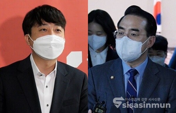 이준석 국민의힘 대표(좌)와 박홍근 더불어민주당 원내대표(우). 시사신문DB