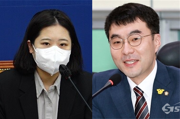 박지현 전 더불어민주당 공동비상대책위원장(좌)과 '처럼회' 소속의 김남국 의원(우). 시사포커스DB
