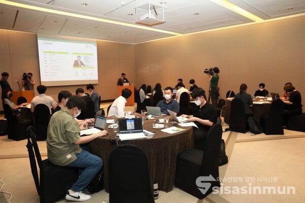 에이치와이티씨가 기자간담회를 가지고 있다. [사진 /오훈 기자]