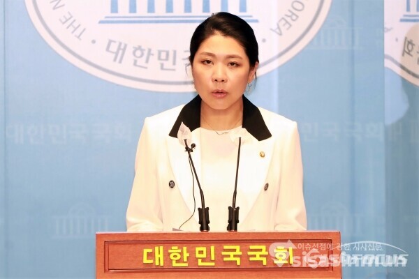 신현영 의원이 논평을 하고 있다. [사진 /오훈 기자]