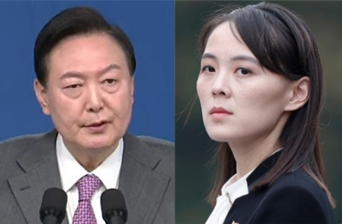 윤석열 대통령(좌)과 북한 김여정 노동당 부부장(우). 시사포커스DB