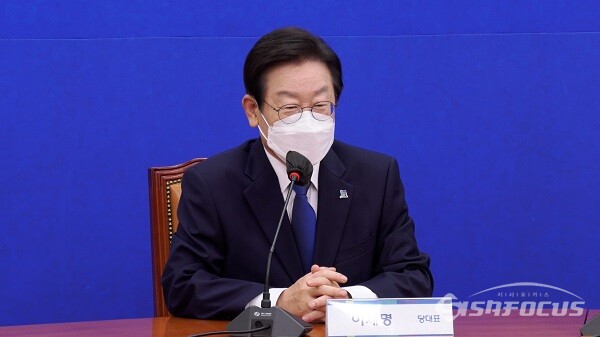 1일 서울 여의도 국회에 한덕수 국무총리의 예방에 더불어민주당 이재명 대표가 발언하고 있다.  사진 / 권민구 기자