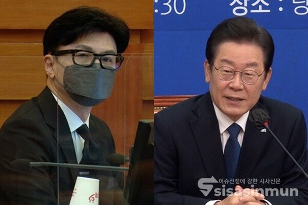 한동훈 법무부장관(좌), 이재명 더불어민주당 대표(우). 사진 / 시사신문DB