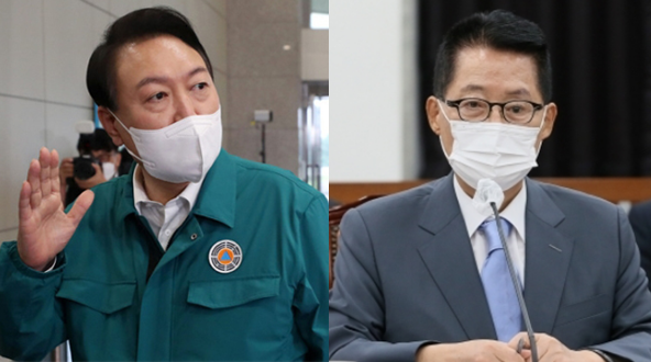 윤석열 대통령(좌)과 야권 원로인 박지원 전 국정원장(우). 시사포커스DB