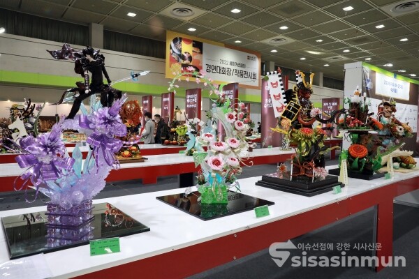 2022 베이커리 페어에 전시된 작품들 [사진 /오훈 기자]