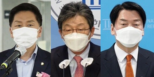 (왼쪽부터) 국힘의힘 차기 당권주자로 거론되고 있는 김기현 의원, 유승민 전 의원, 안철수 의원. 시사포커스DB