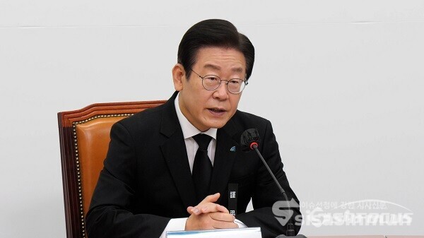 더불어민주당 이재명 대표가 1일 오전 서울 여의도 국회에서 필립 골드버그 주한미국대사를 접견, 발언하고 있다. 사진 / 김기범 기자