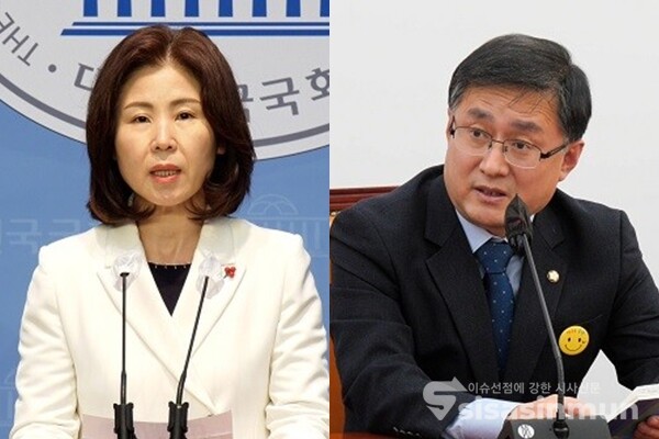 김미애 국민의힘 원내대변인(좌), 김성환 민주당 정책위의장(우). 사진 / 시사신문DB
