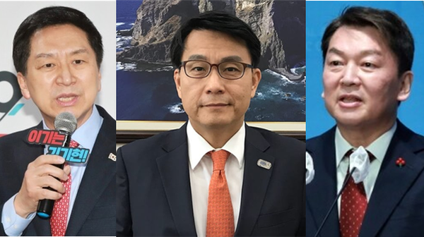 (왼쪽부터) 국민의힘 전당대회 당권경쟁에 나선 국민의힘 김기현 의원, 윤상현 의원, 안철수 의원. 시사포커스DB
