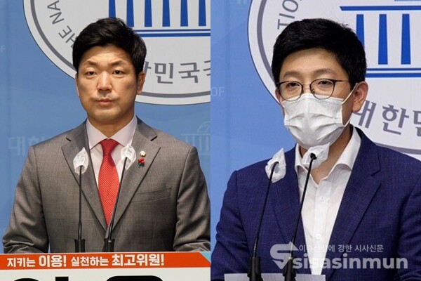 국민의힘 이용 의원(좌), 김병민 전 비대위원(우). 사진 / 권민구 기자, 시사신문DB