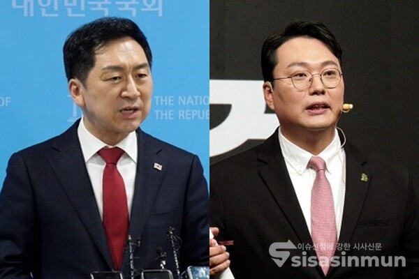 국민의힘 김기현 당 대표 후보(좌), 천하람 당 대표 후보(우). 사진 / 시사신문DB