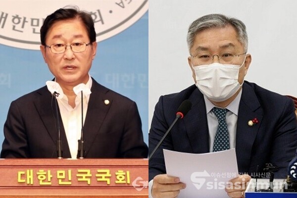 더불어민주당 박범계(좌), 최강욱(우) 의원. 사진 / 시사신문DB