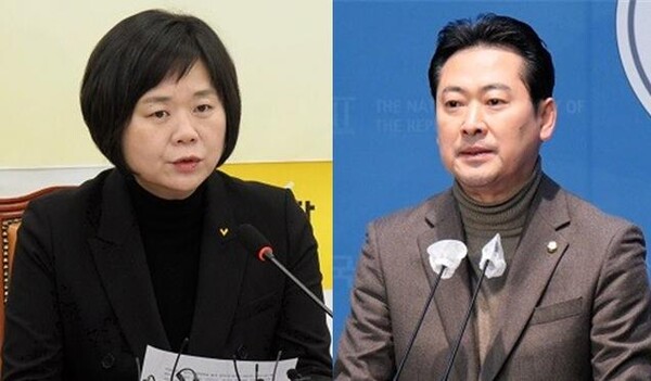 이정미 정의당 대표(좌)와 장동혁 국민의힘 원내대변인(우). 시사포커스DB