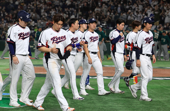 한국야구대표팀, B조 1차전 호주야구대표팀에 7-8 석패/ 사진: ⓒ뉴시스