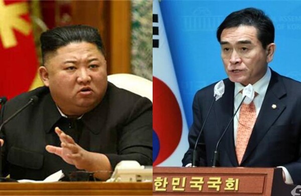 김정은 북한 국방위원장(좌)과 북한 외교관 출신인 태영호 국민의힘 최고위원(우). 시사포커스DB
