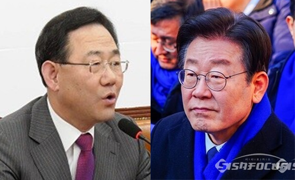 주호영 국민의힘 원내대표(좌)와 이재명 더불어민주당 대표(우). 시사포커스DB