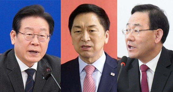 (왼쪽부터) 이재명 더불어민주당 대표, 김기현 국민의힘 대표, 주호영 국민의힘 원내대표. 시사포커스DB