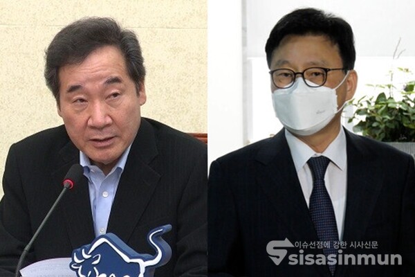 이낙연 전 민주당 대표(좌)와 박광온 민주당 의원(우). 사진 / 시사신문DB