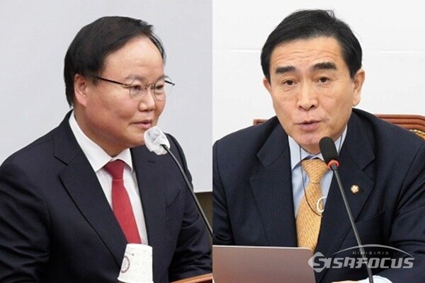 국민의힘 김재원 최고위원(좌), 태영호 최고위원(우). 사진 / 시사포커스DB