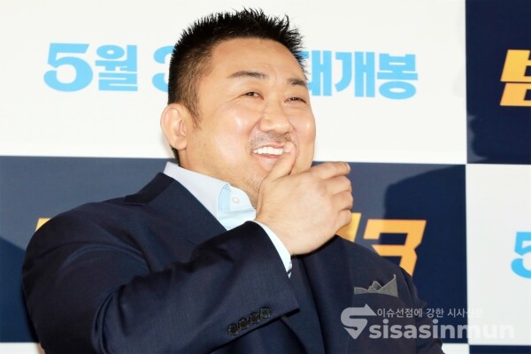 배우 마동석이 기자간담회에 참석하고 있다. [사진 / 오훈 기자]