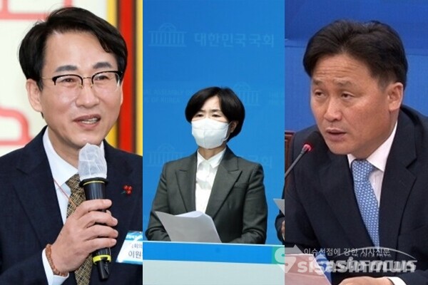 (좌측부터) 민주당 이원욱 의원, 서은숙 최고위원, 김영진 의원. 사진 / 시사신문DB