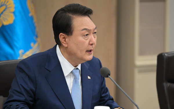 국무회의를 주재하고 있는 윤석열 대통령 모습. ⓒ대통령실