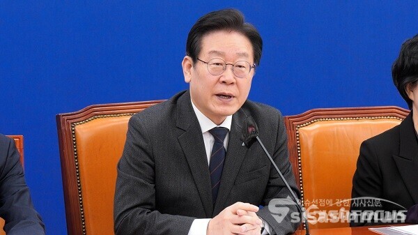 더불어민주당 이재명 대표가 13일 오전 서울 여의도 국회에서 열린 대일굴욕외교대책위원회 출범식에서 축사를 하고 있다. 사진 / 김경민 기자