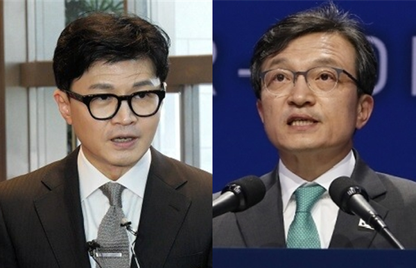 한동훈 법무부 장관(좌)과 김의겸 더불어민주당 의원(우). 시사포커스DB