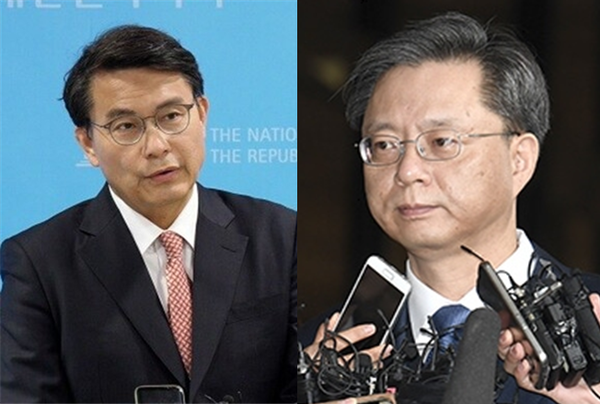 윤상현 국민의힘 의원(좌)과 박근혜 정부 시절 활동했던 우병우 전 청와대 민정수석(우). 시사포커스DB