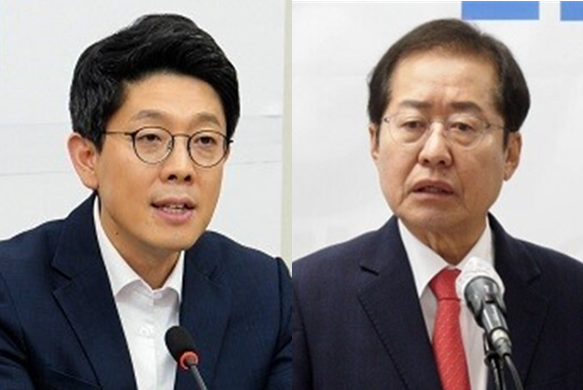 국민의힘 김병민 최고위원(좌)과 홍준표 대구시장(우). 시사포커스DB