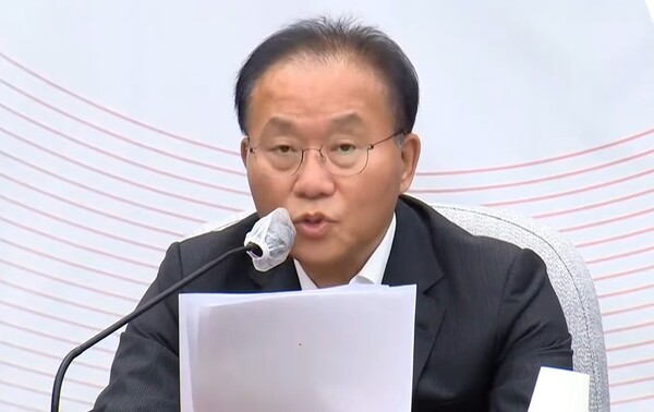 윤재옥 국민의힘 원내대표가 25일 서울 여의도 국회에서 열린 당 원내대책회의에서 모두 발언을 하고 있다. 사진 / 시사포커스TV