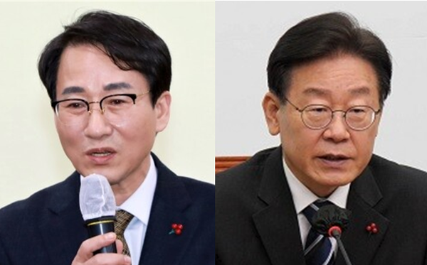 이원욱 더불어민주당 의원(좌)과 이재명 민주당 대표(우). 시사포커스DB
