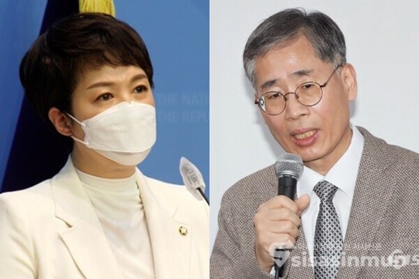 김은혜 대통령실 홍보수석(좌), 신평 변호사(우). 사진 / 시사신문DB